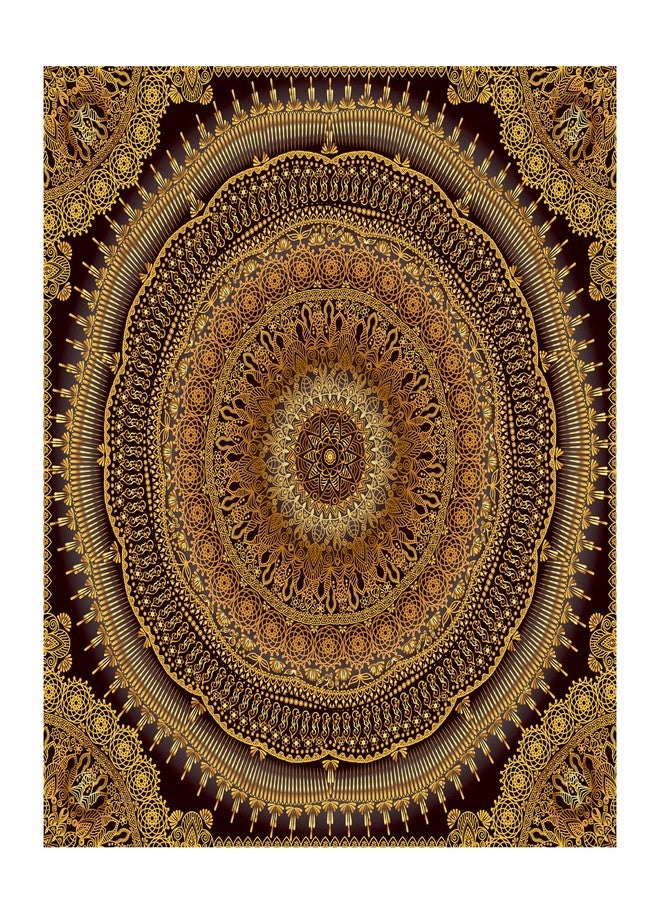PAPER PLANE DESIGN Self-Adhesive Theme Mandala Wallpaper for Living Rooms Bedroom-1 Roll(Black &Golden) - Image 1